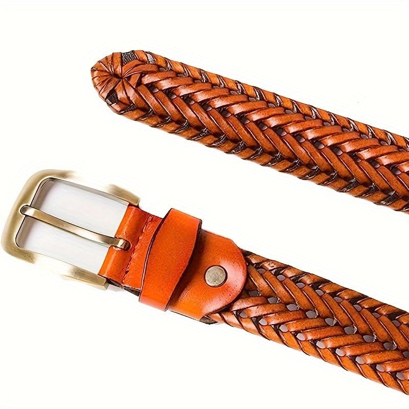 Cintura da uomo in pelle intrecciata di alta qualità - Elegante accessorio casual