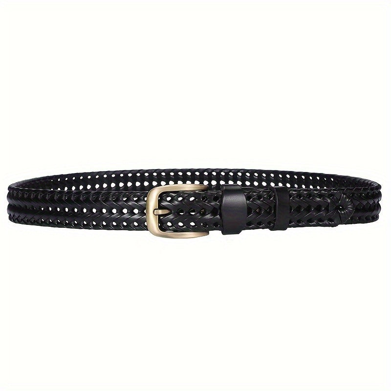 Cintura da uomo in pelle intrecciata di alta qualità - Elegante accessorio casual