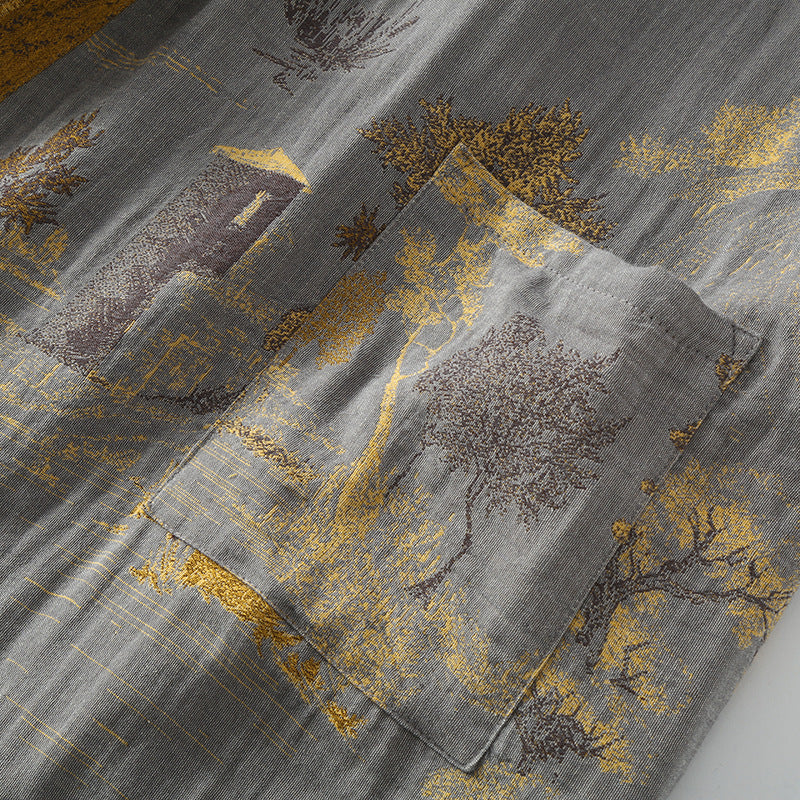 Accappatoio kimono retrò traspirante con cintura