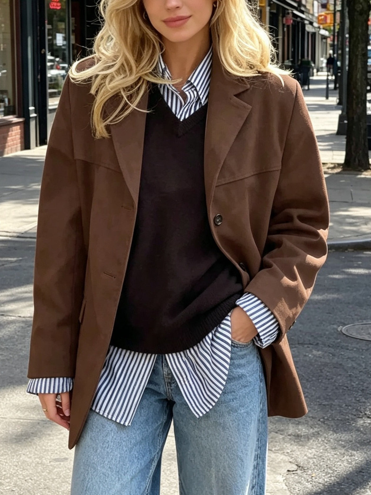 Cappotto donna retro con tasche - Ampio ed elegante