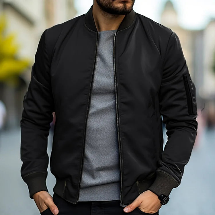 Giubbotto bomber con cerniera da uomo - elegante e alla moda