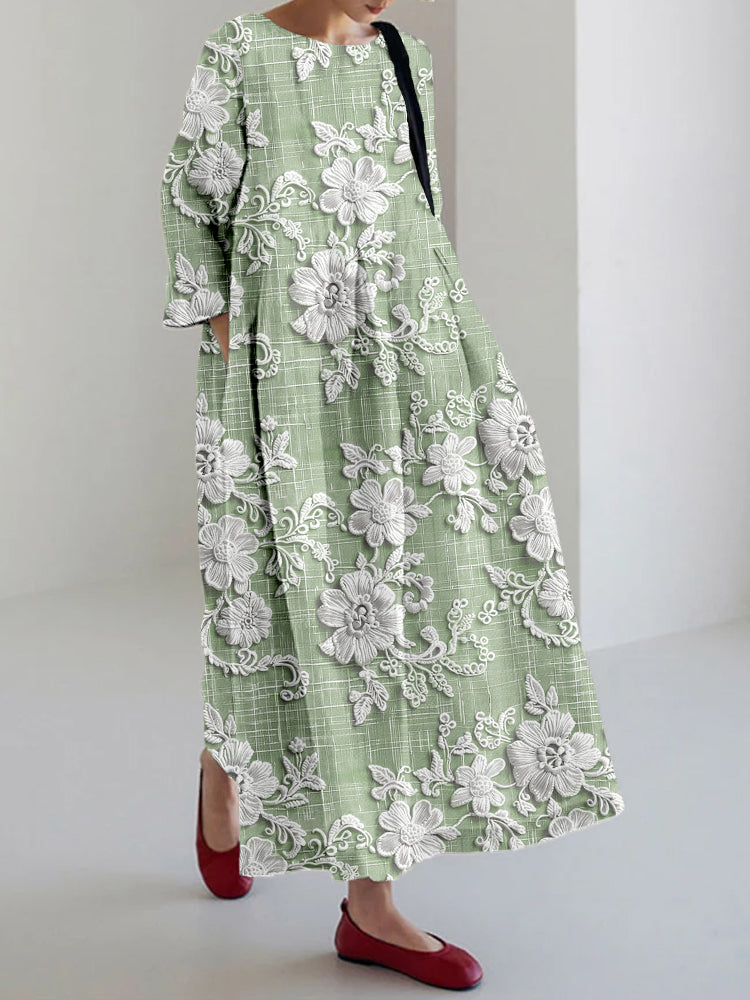 Abito maxi stampato da donna – Elegante e fluido
