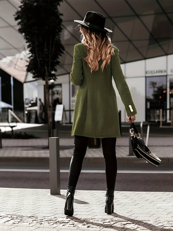 Cappotto doppiopetto sartoriale da donna – Elegante capospalla invernale