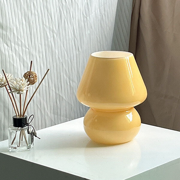Lampada da tavolo moderna e minimalista in vetro spugna a righe