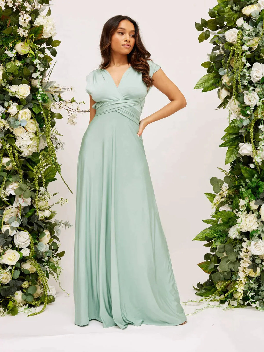 Abito lungo convertibile da donna – Vestito elegante multiuso da cerimonia