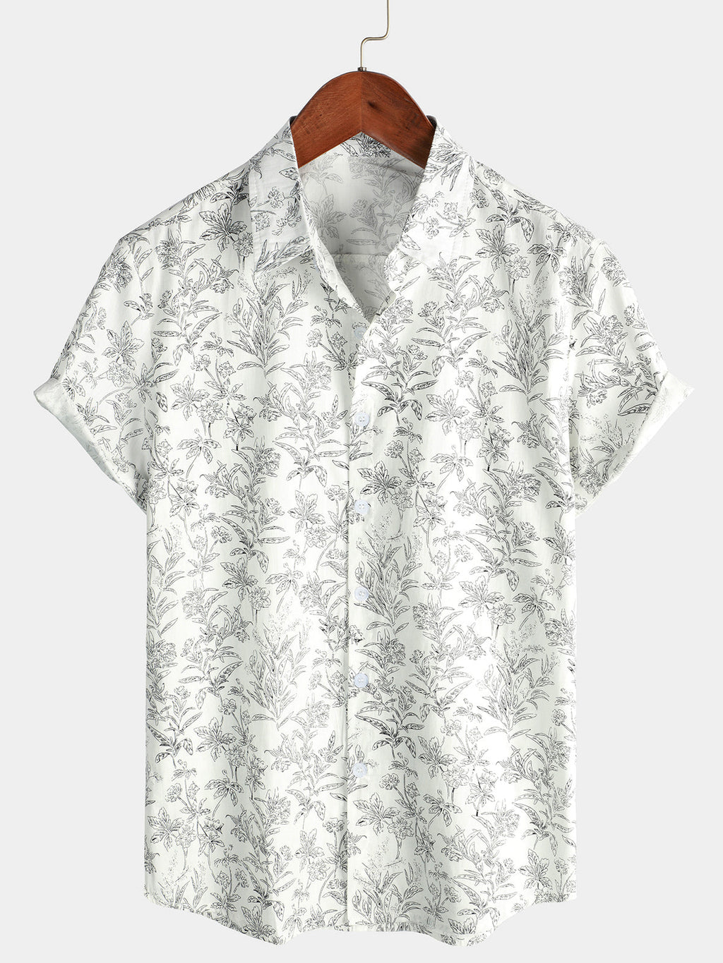 Camicia hawaiana in cotone a maniche corte da uomo