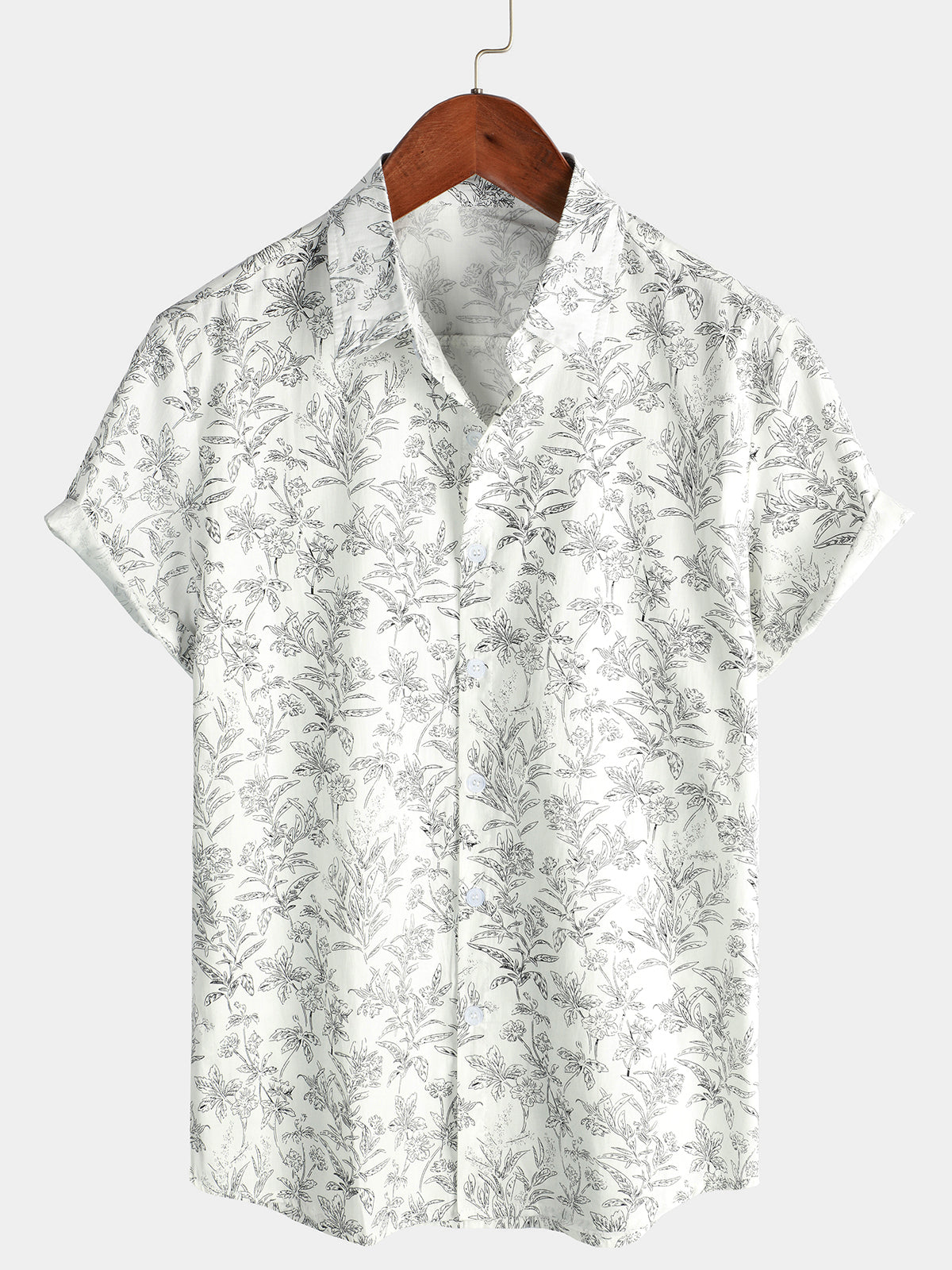 Camicia hawaiana in cotone a maniche corte da uomo