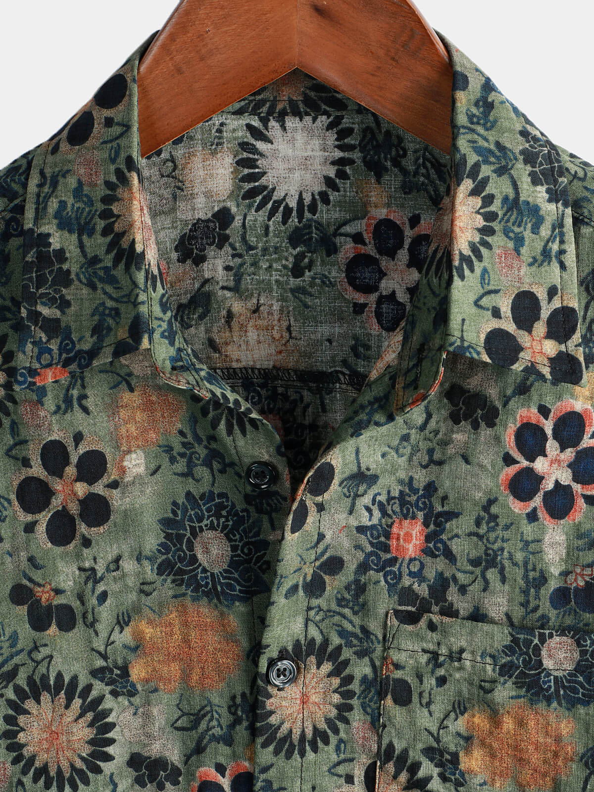 Camicia hawaiana in cotone a maniche corte da uomo