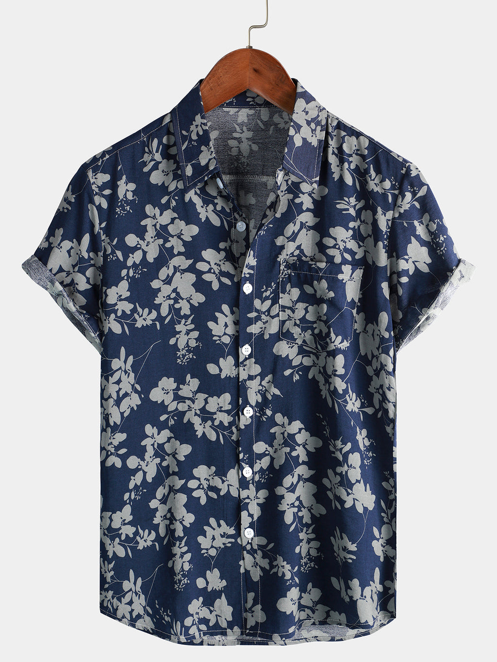 Camicia hawaiana in cotone a maniche corte da uomo