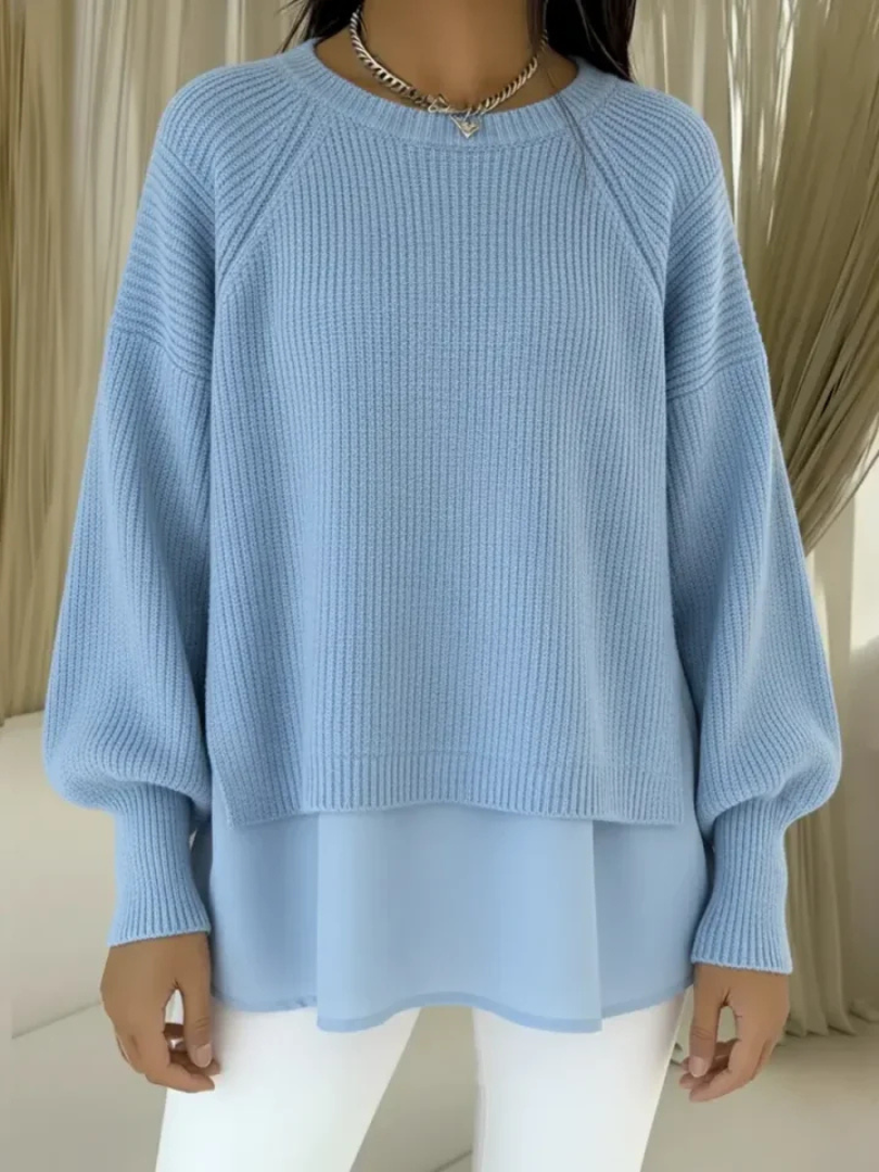 Women's two-piece-effect sweater - Chic and comfortable