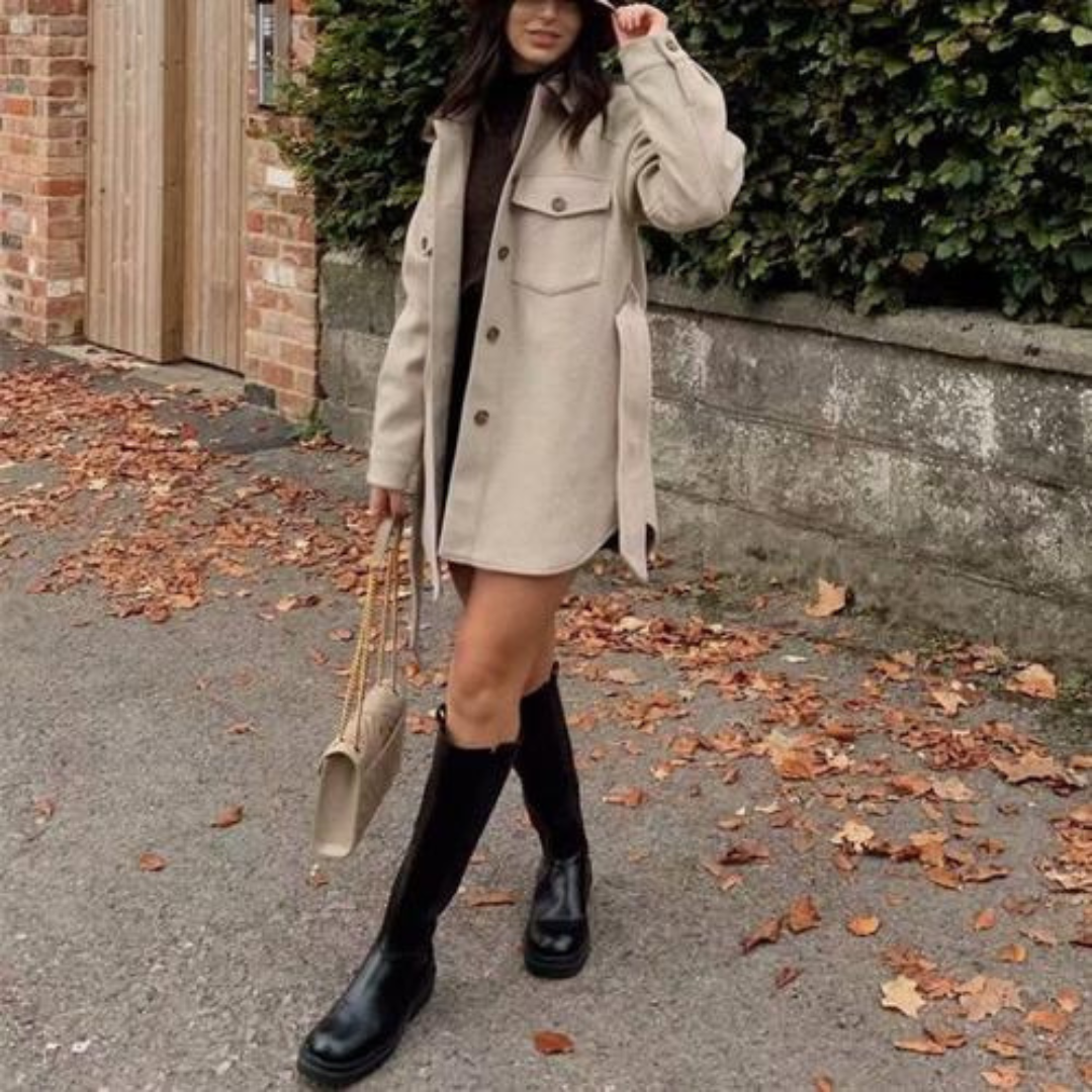 Women's Long Winter Jacket - Elegant and Warm