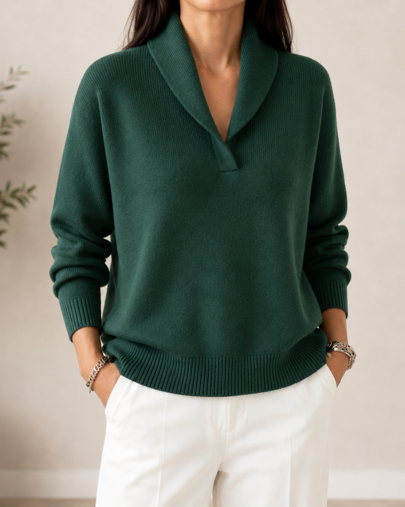 Pull femme à col en V Jules - Doux et facile à porter