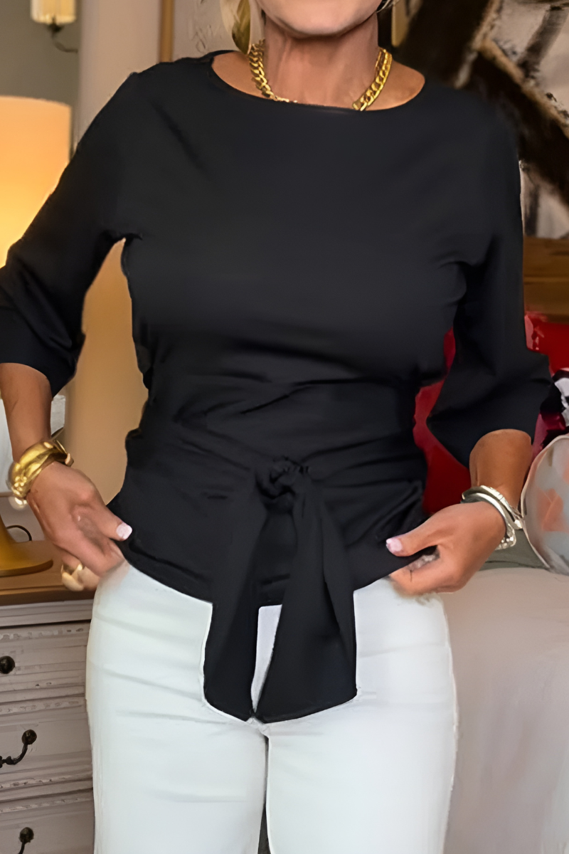 Daria - Top da donna con fiocco in vita (1+1 gratis)
