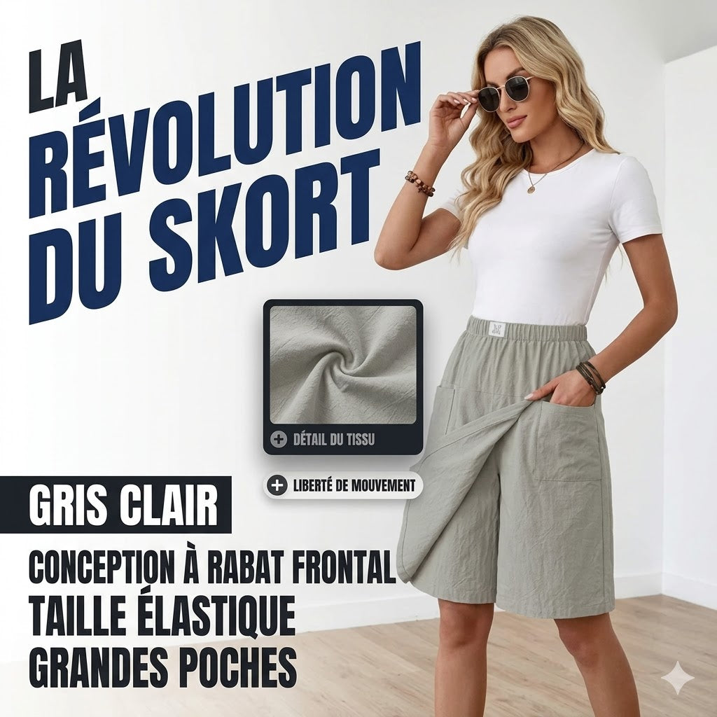 Libertine - Gonna short con vita elasticizzata e tasche - Pratica e femminile