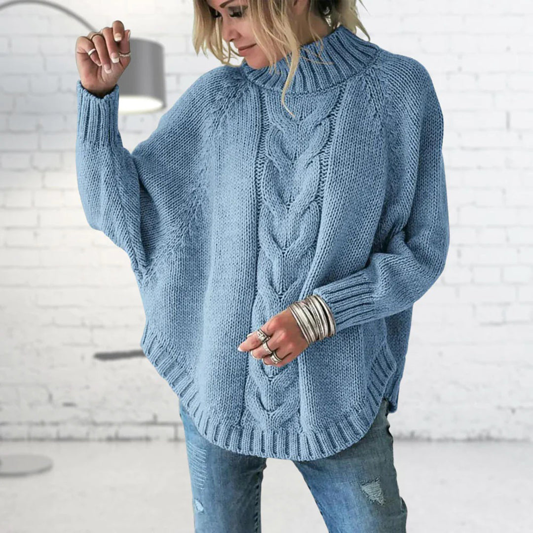 Maglione a Collo Alto a Coste Elegante da Donna - Comfort Lavorato a Maglia