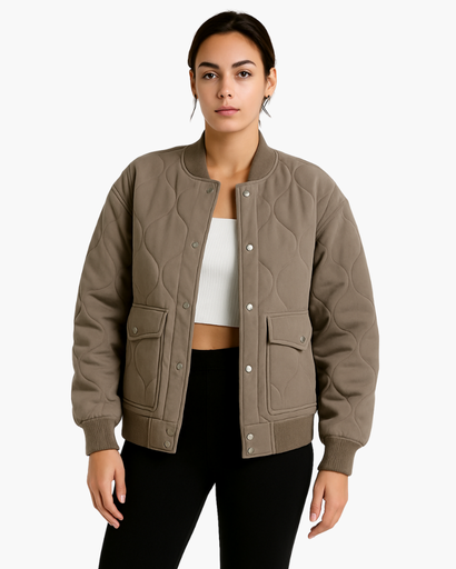 Giacca trapuntata oversize da donna – Stile urbano e comfort avvolgente