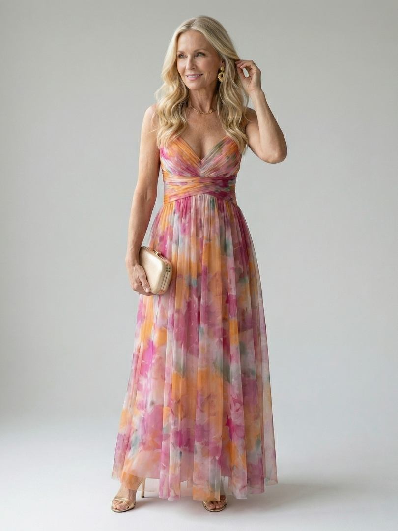 Abito maxi da donna incrociato e fluido - Femminile e leggero