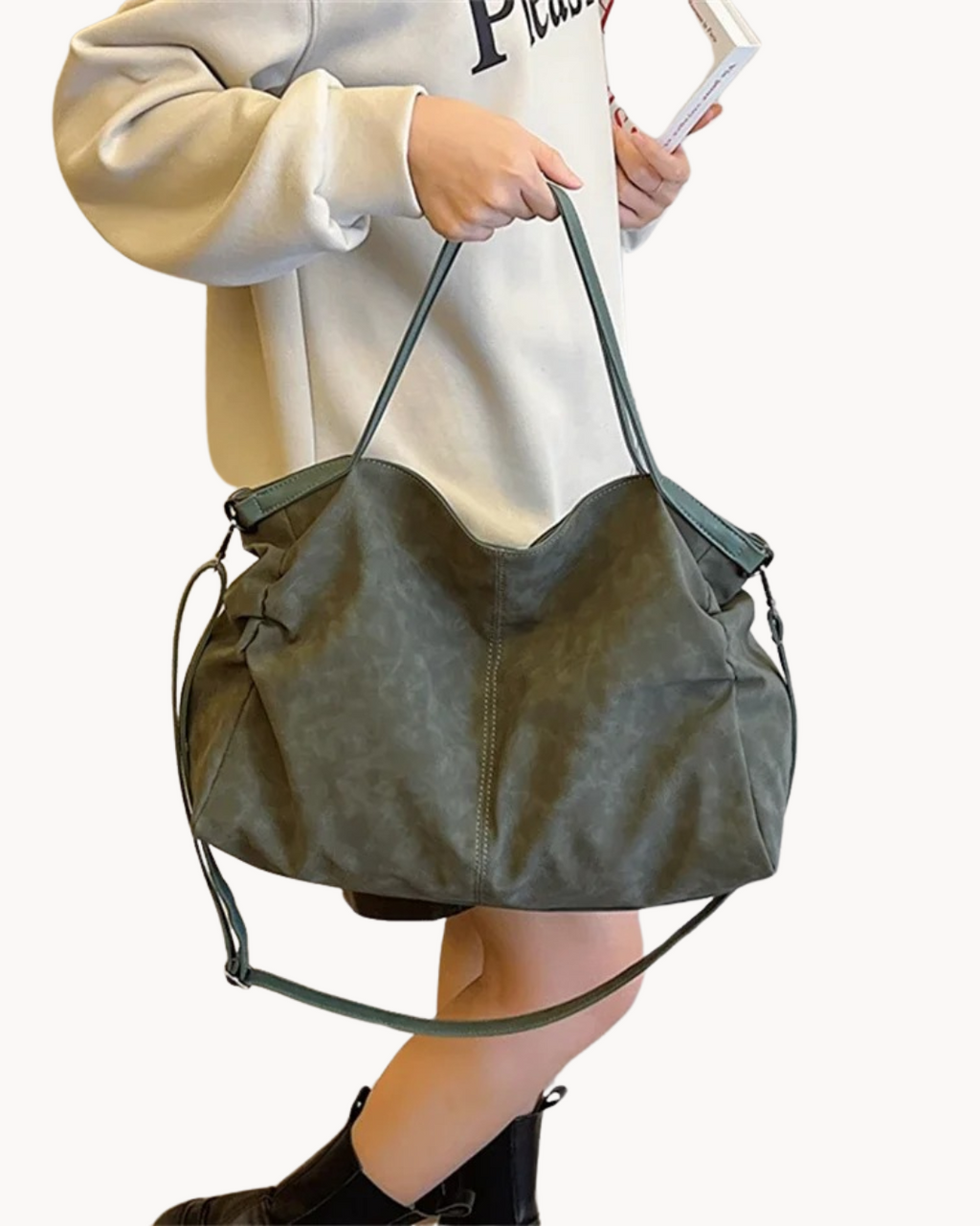 Borsa tote in pelle spaziosa e oversize per donna - Borsa per tutti i giorni