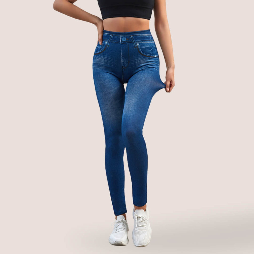 Premium women's sculpting stretch anti-cellulite jeans