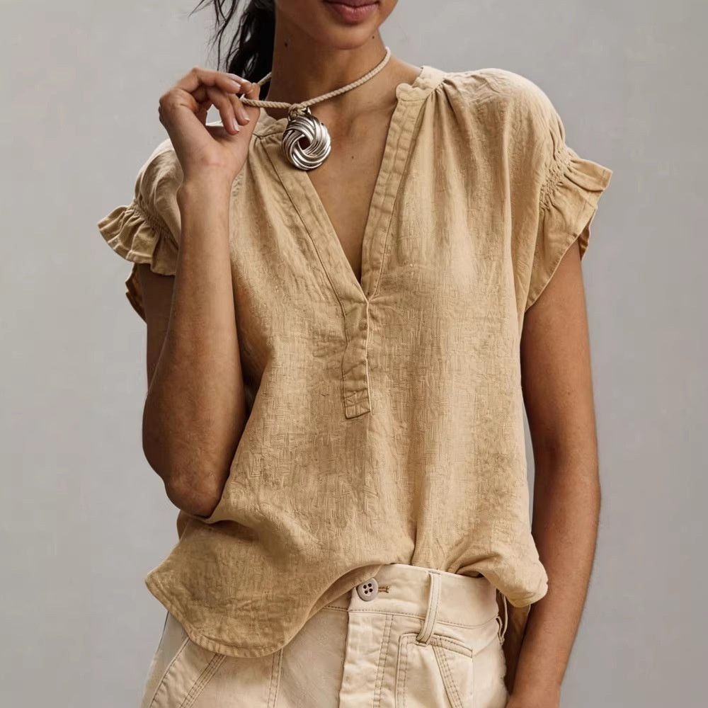 Camicia da donna in cotone dallo stile casual