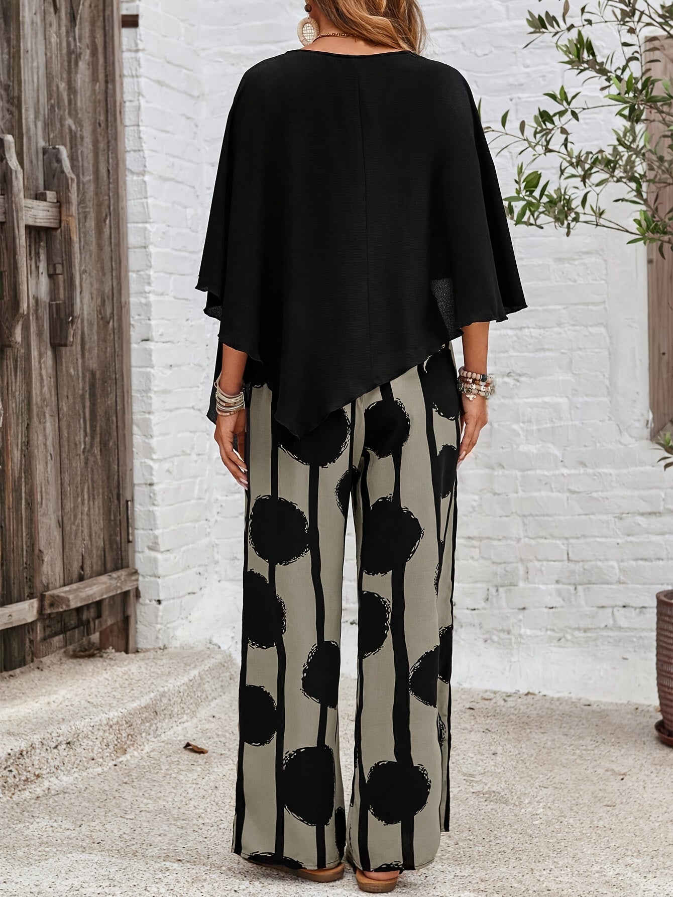 Set Due Pezzi Boho-Chic – Pantaloni a Gamba Larga Outfit Elegante
