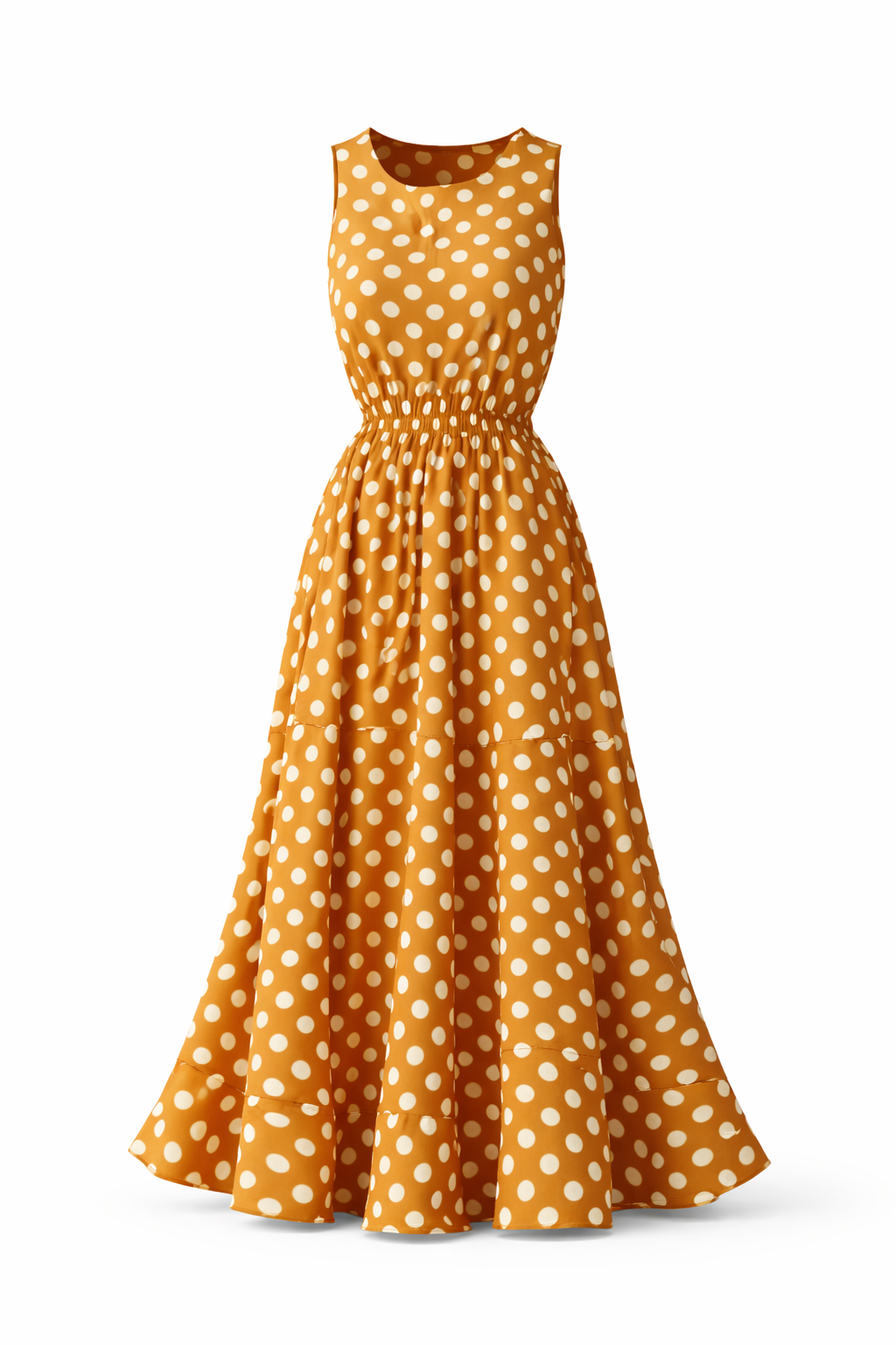 Abito da donna a pois – Taglio femminile e stile rétro chic