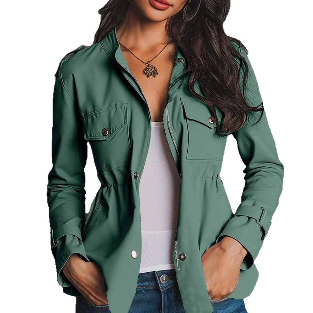 Veste femme cintrée coupe-vent avec poches - Urbaine et légère