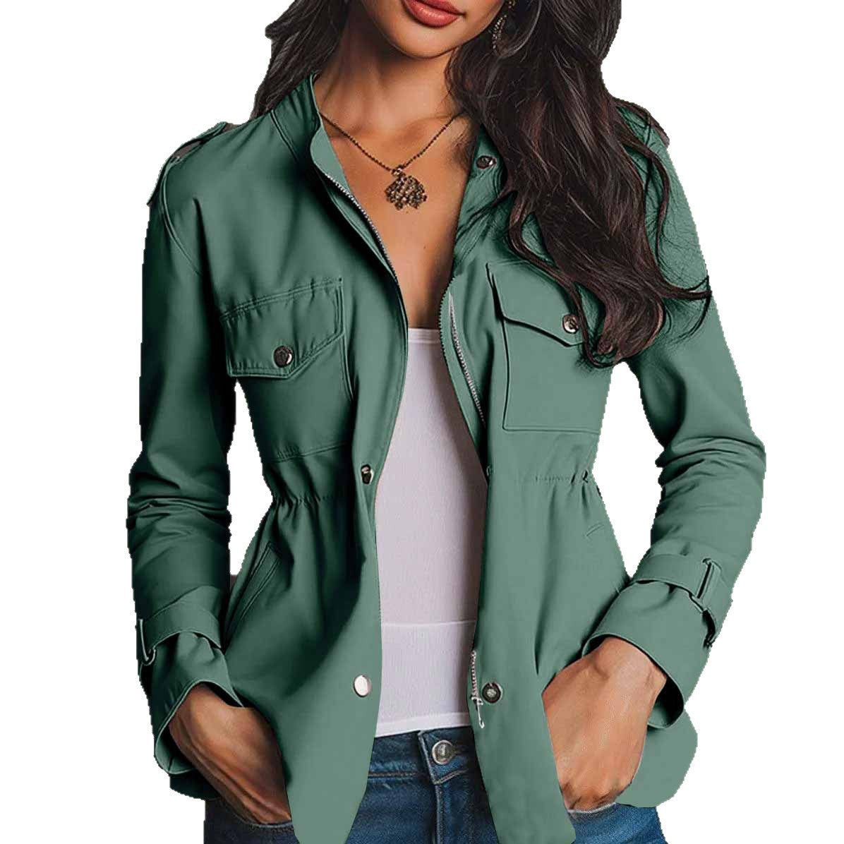Veste femme cintrée coupe-vent avec poches - Urbaine et légère