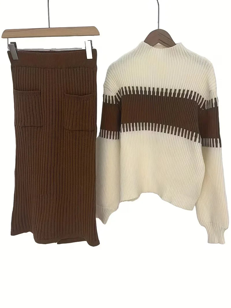 Two-piece ribbed-texture set - Coordinated and comfortable