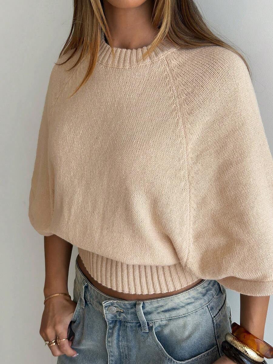 Pull court pour femme à col rond - Doux et moderne