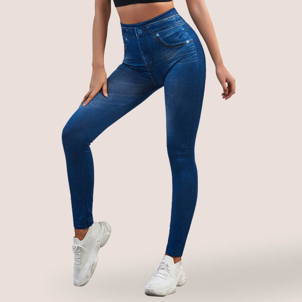 Premium women's sculpting stretch anti-cellulite jeans