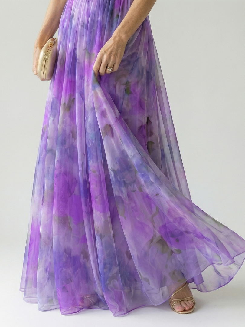 Abito maxi da donna incrociato e fluido - Femminile e leggero