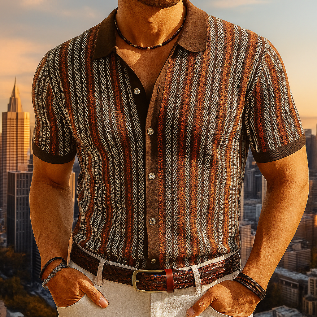 Camicia da Uomo con bottoni – Colletto classico, stile smart casual