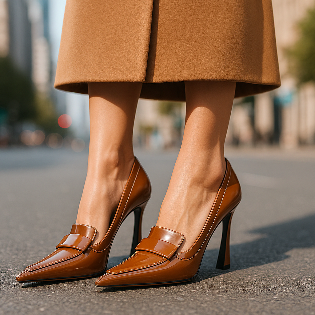 Décolleté Donna in Vernice – Scarpe Eleganti a Punta con Tacco