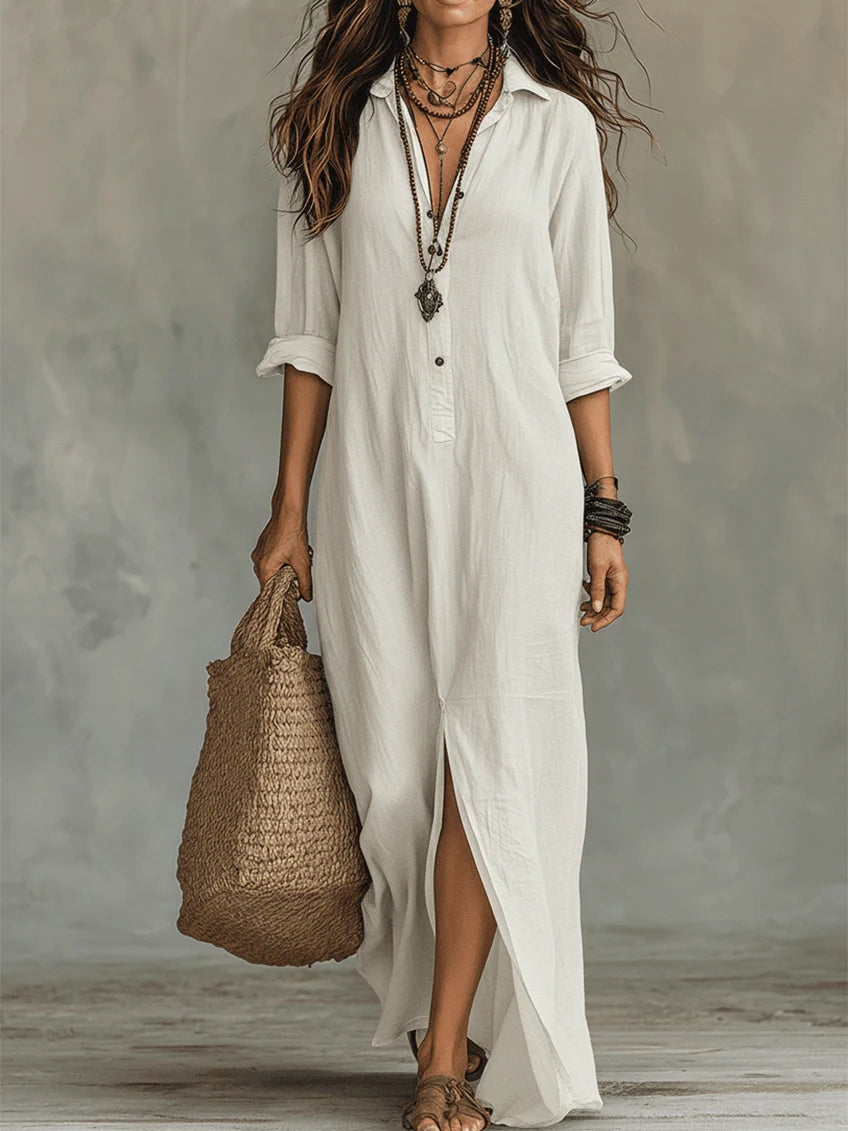 Abito maxi donna dalla silhouette valorizzante – Elegante e fluido