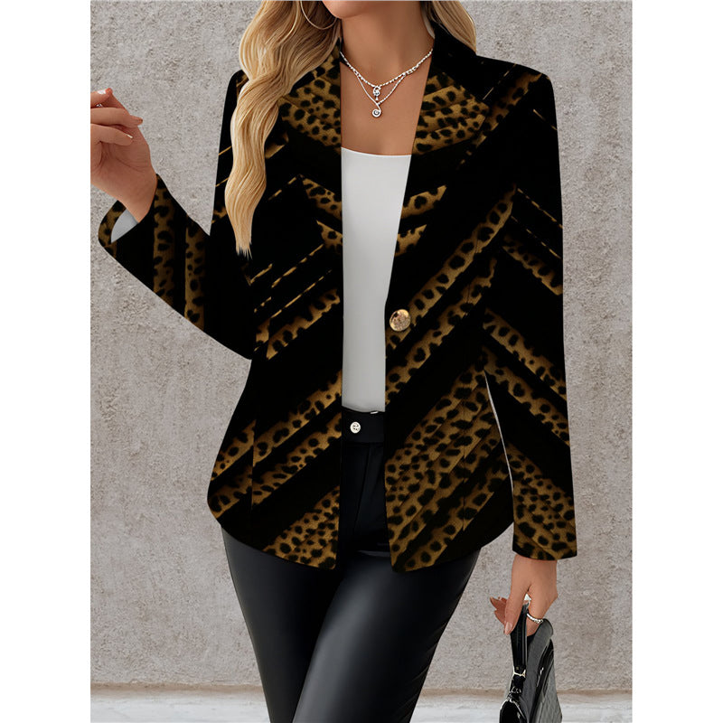 Giacca da donna blu navy a pois bianchi – Stile casual chic ed elegante