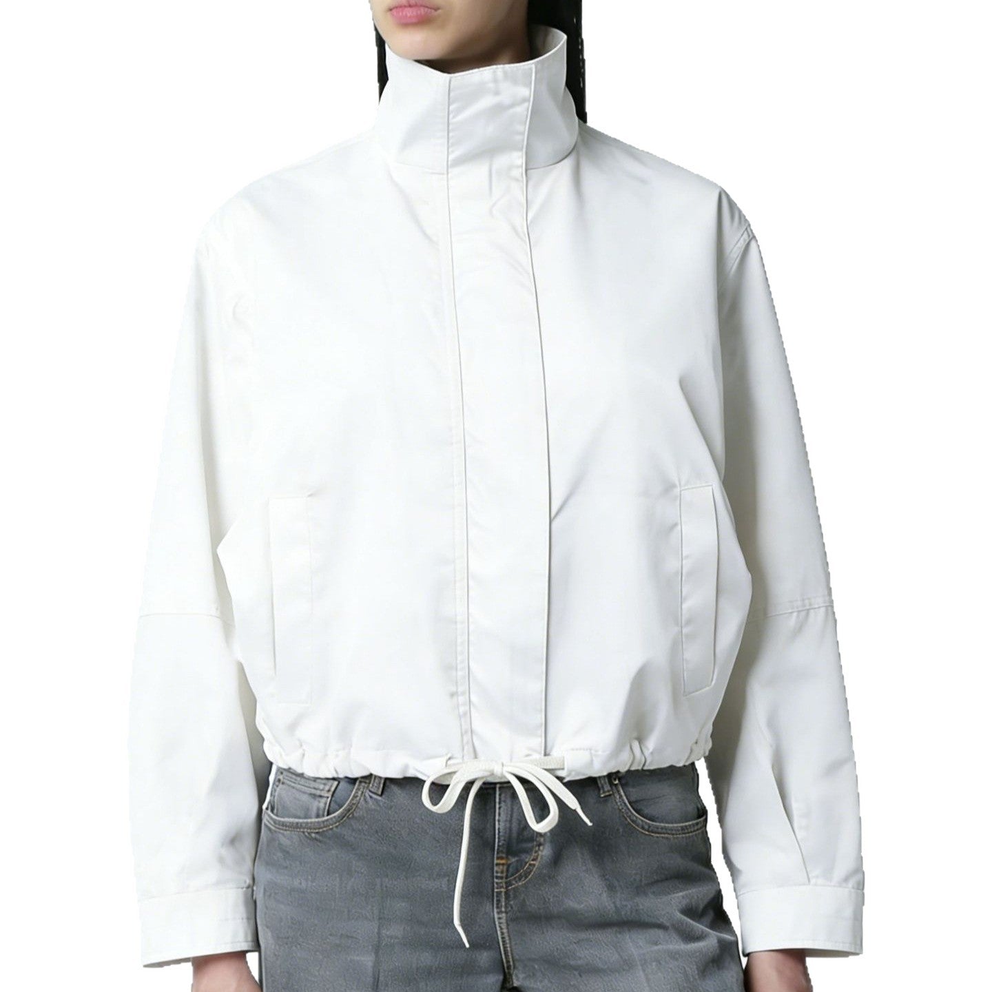 Trench-coat femme à col montant et manches longues - Moderne et minimaliste