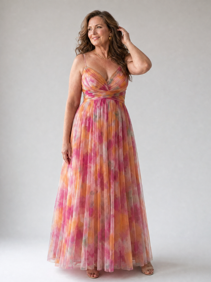 Abito maxi da donna incrociato e fluido - Femminile e leggero
