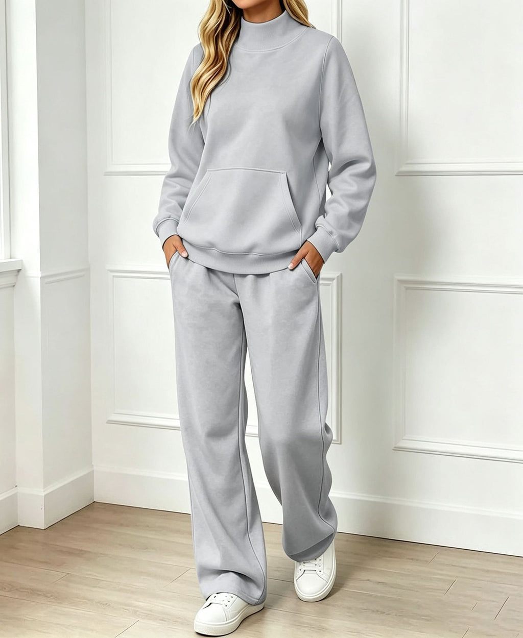 Ensemble sweat-shirt femme à col montant - Confortable et assorti