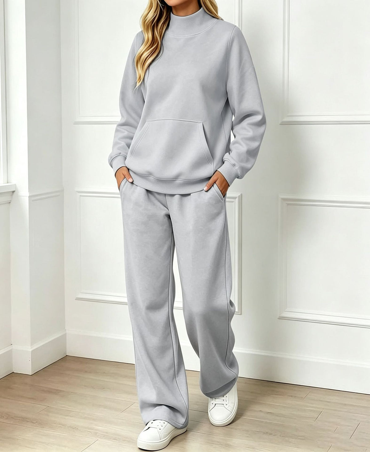 Ensemble sweat-shirt femme à col montant - Confortable et assorti