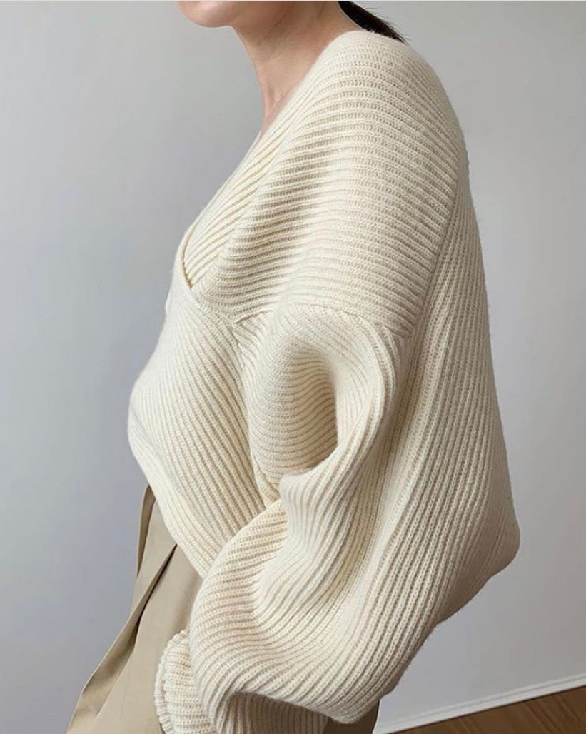 Pull femme en maille torsadée - Élégant et confortable
