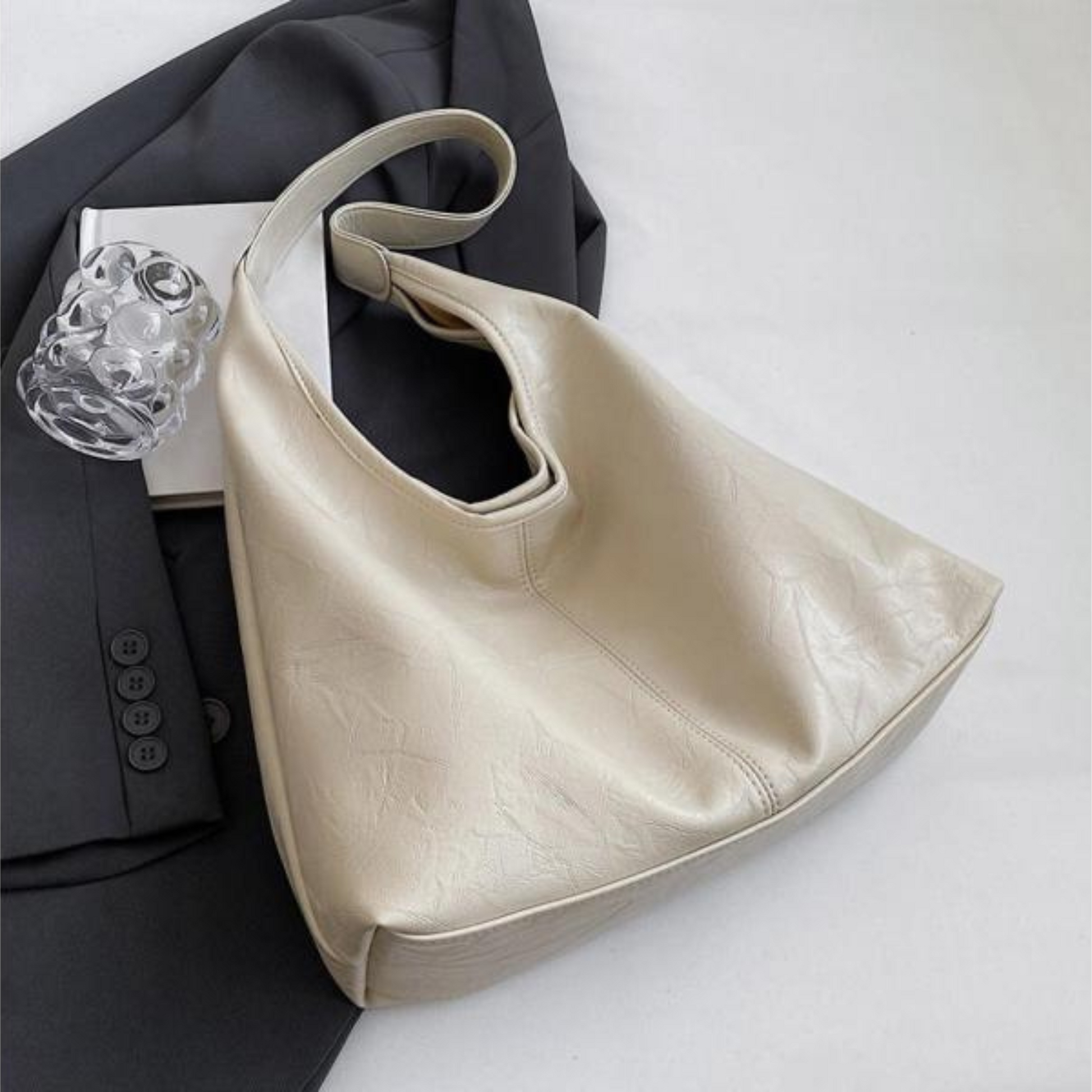 Borsa Hobo da donna in similpelle – Elegante borsa a tracolla