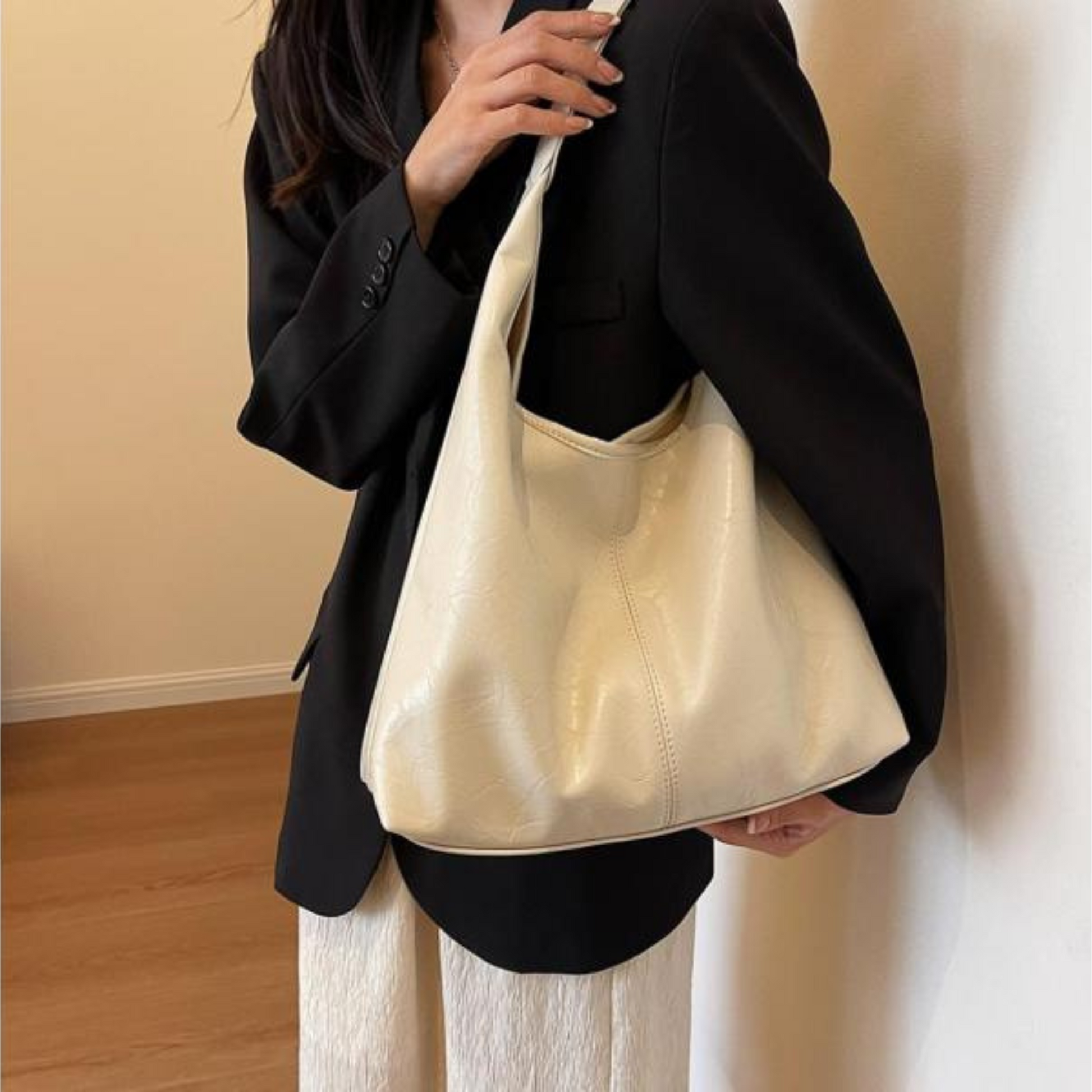 Borsa Hobo da donna in similpelle – Elegante borsa a tracolla