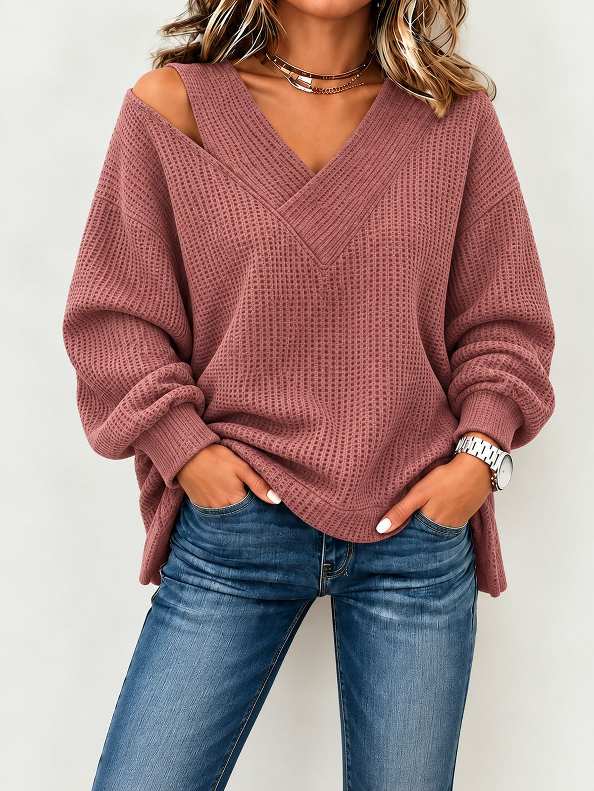 Elegant women's blouse - Flowing and polished