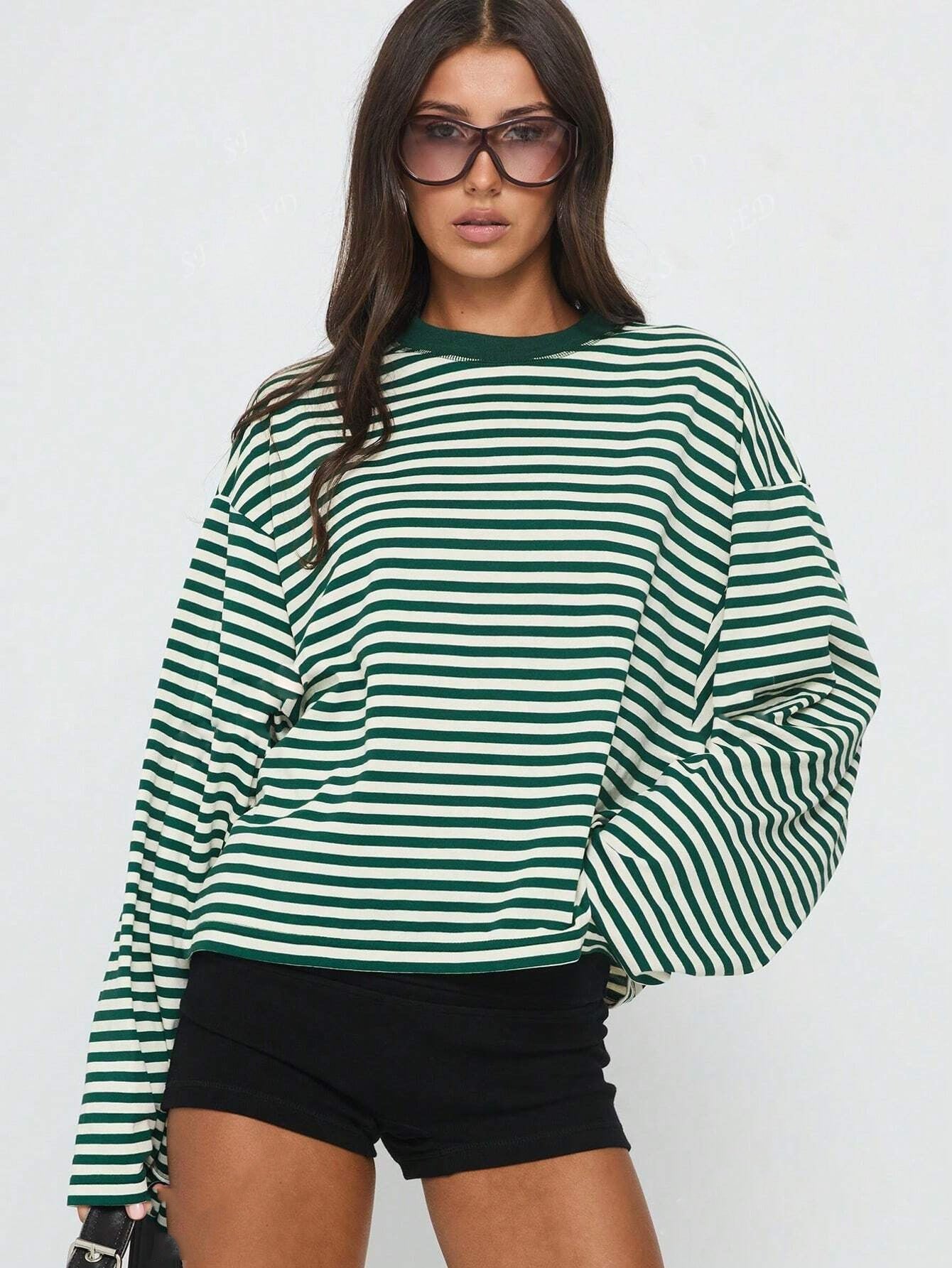 Top Donna a Righe Color Block Retrò – Stile Casual con Vestibilità Morbida