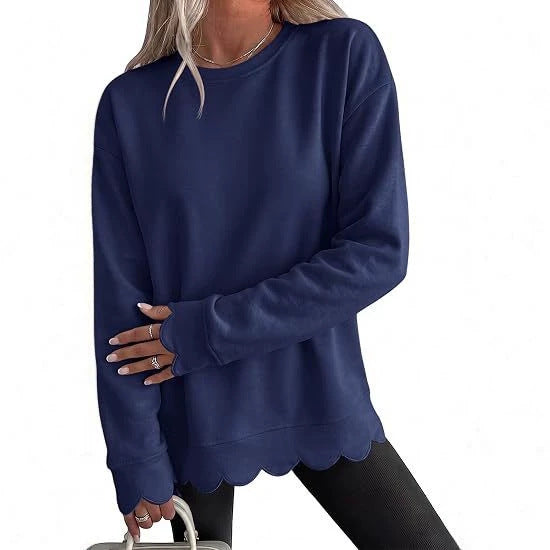 Sweat-shirt femme à col rond - Décontracté et doux