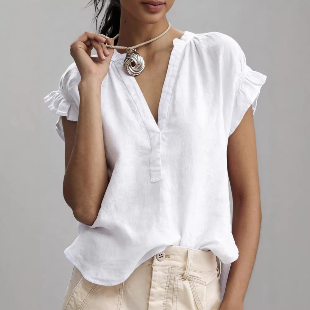 Camicia da donna in cotone dallo stile casual