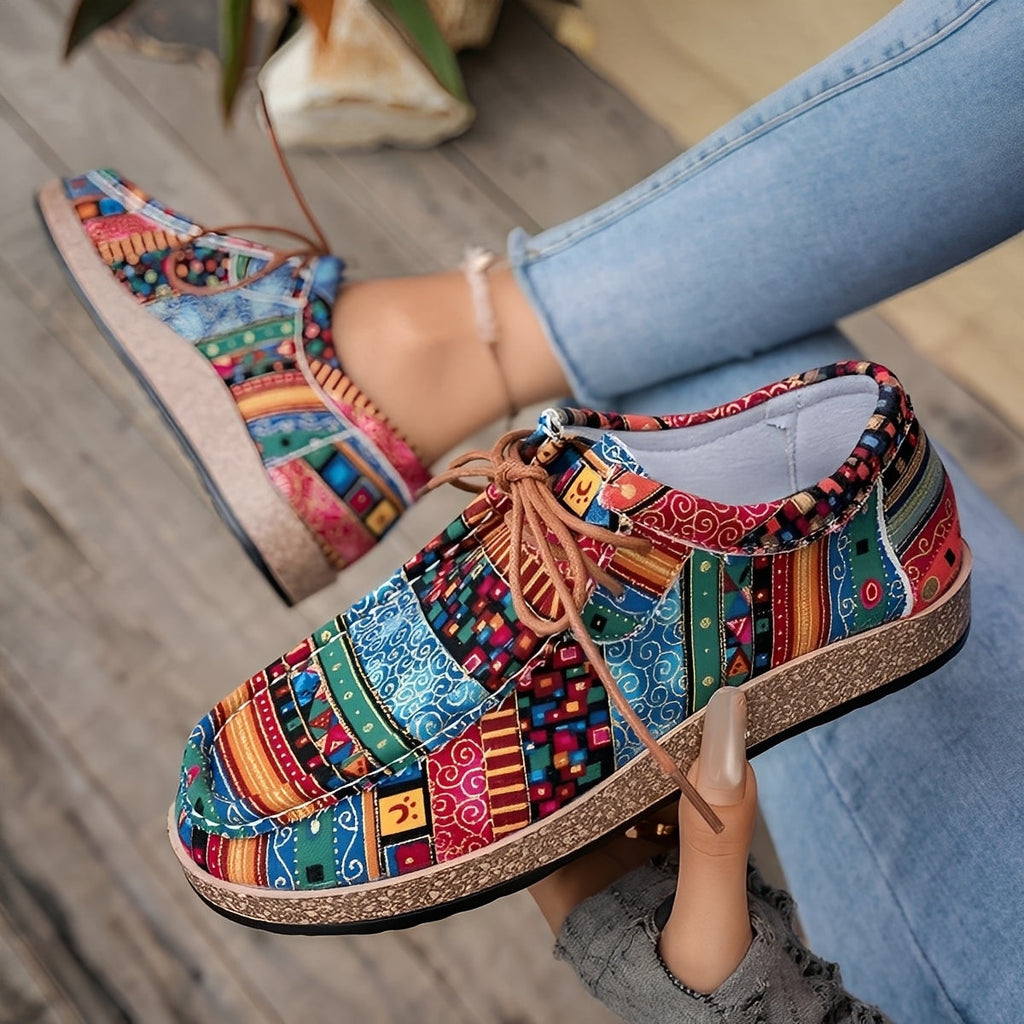 Sneakers Donna Artistiche Comfort – Stile Elegante Ammortizzato per Camminare Ogni Giorno