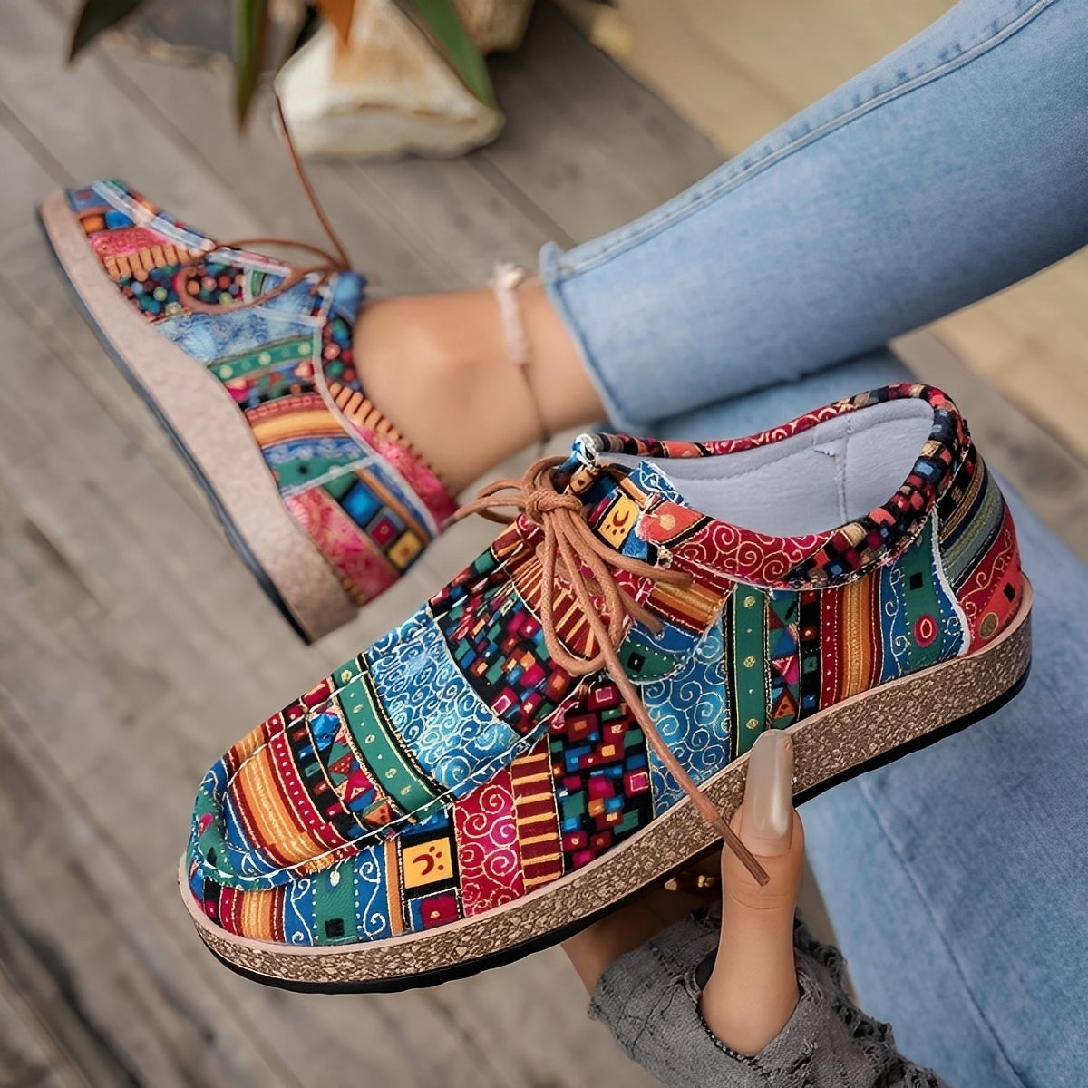 Sneakers Donna Artistiche Comfort – Stile Elegante Ammortizzato per Camminare Ogni Giorno