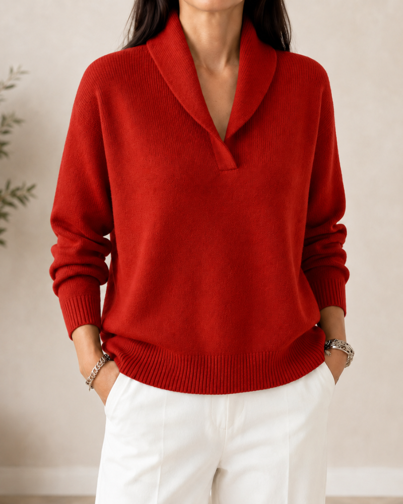 Pull femme à col en V Jules - Doux et facile à porter